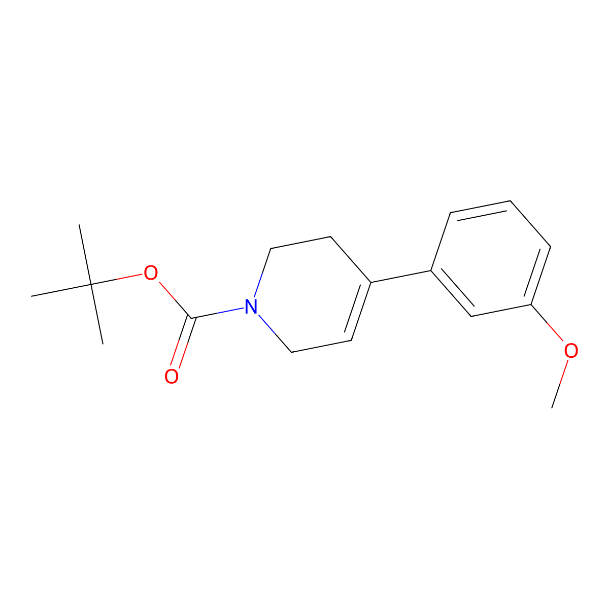 1-Boc-4-(3-methoxyphenyl)-1,2,3,6-tetrahydropyridine molecular structure, CAS 194669-45-9