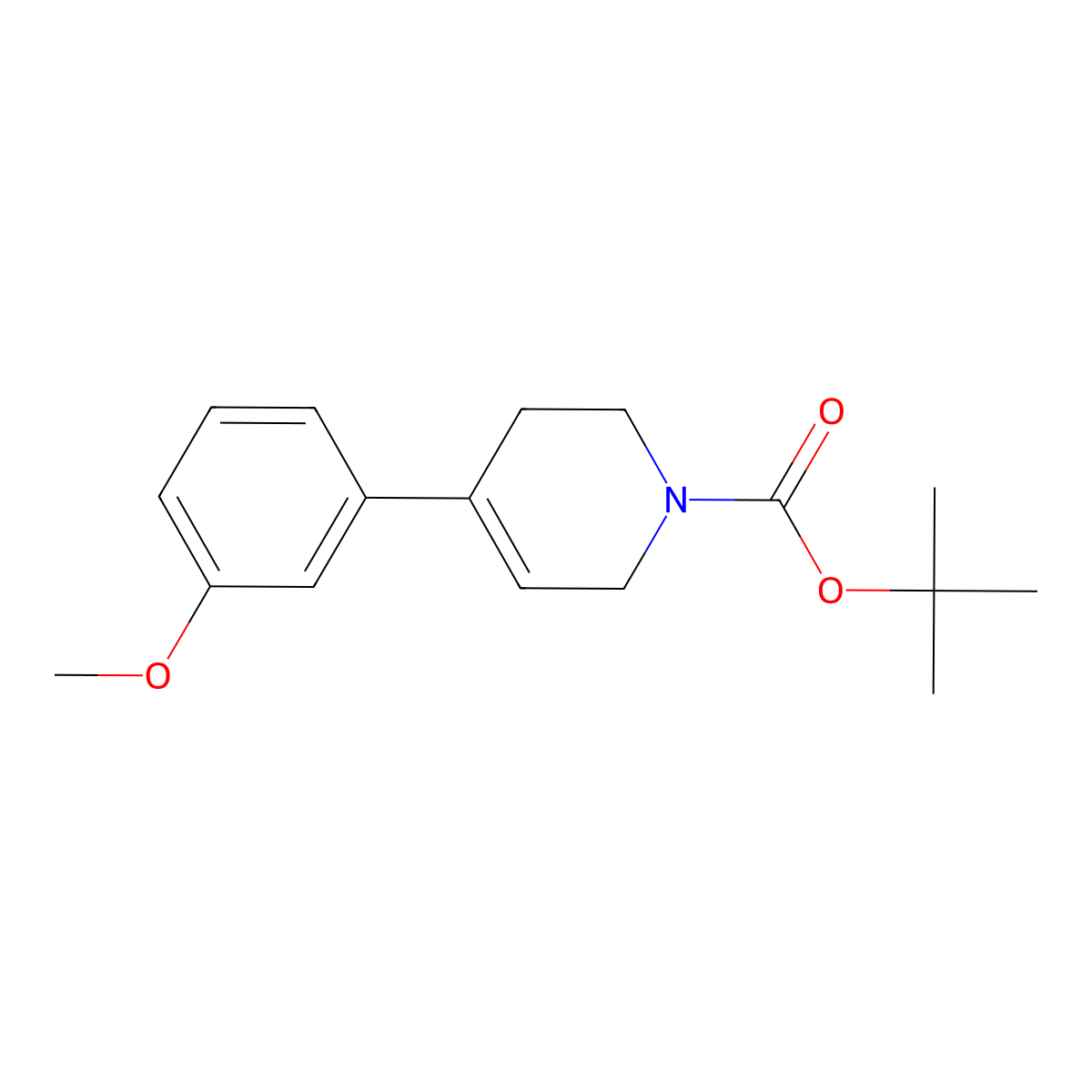 1-Boc-4-(3-methoxyphenyl)-1,2,3,6-tetrahydropyridine molecular structure, CAS 194669-45-9