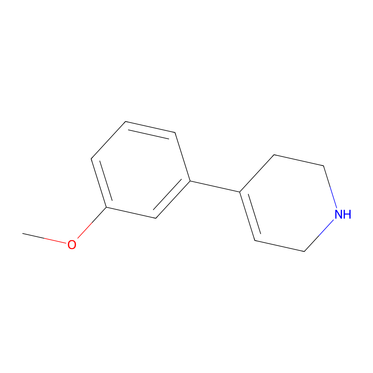 4-(3-Methoxyphenyl)-1,2,3,6-tetrahydropyridine molecular structure, CAS 194669-46-0