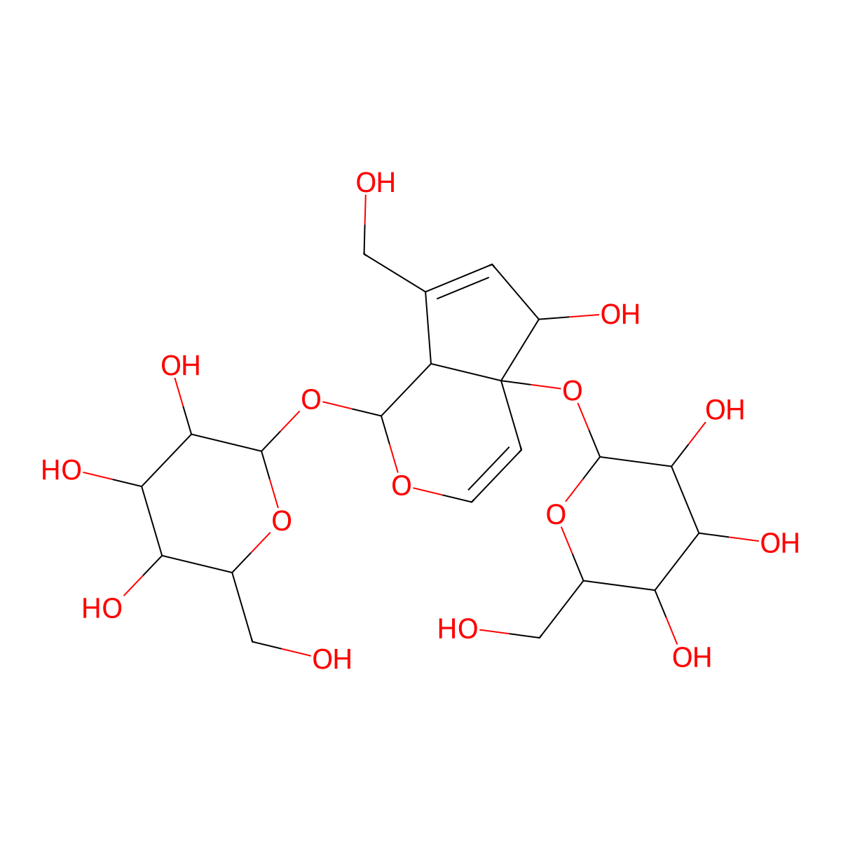 Melittoside molecular structure, CAS 19467-03-9