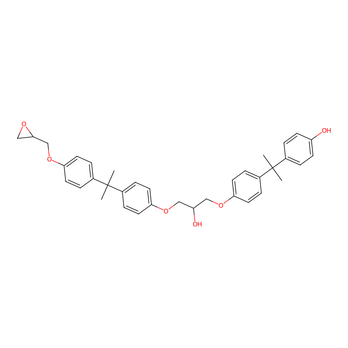 4-[1-[4-[2-Hydroxy-3-[4-[1-methyl-1-[4-(2-oxiranylmethoxy)phenyl]ethyl]phenoxy]propoxy]phenyl]-1-methylethyl]-phenol molecular structure, CAS 194672-62-3
