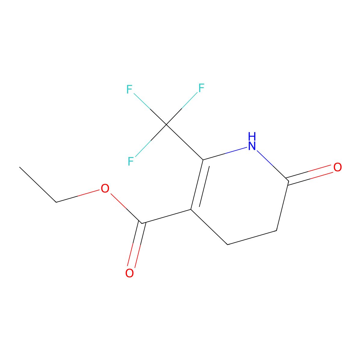 Ethyl 6-oxo-2-(trifluoromethyl)-1,4,5,6-tetrahydropyridine-3-carboxylate molecular structure, CAS 194673-12-6