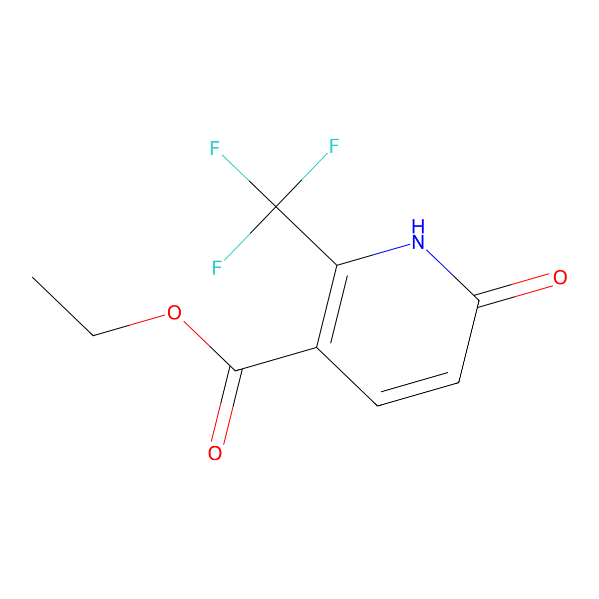 Ethyl 6-oxo-2-(trifluoromethyl)-1,6-dihydropyridine-3-carboxylate molecular structure, CAS 194673-13-7