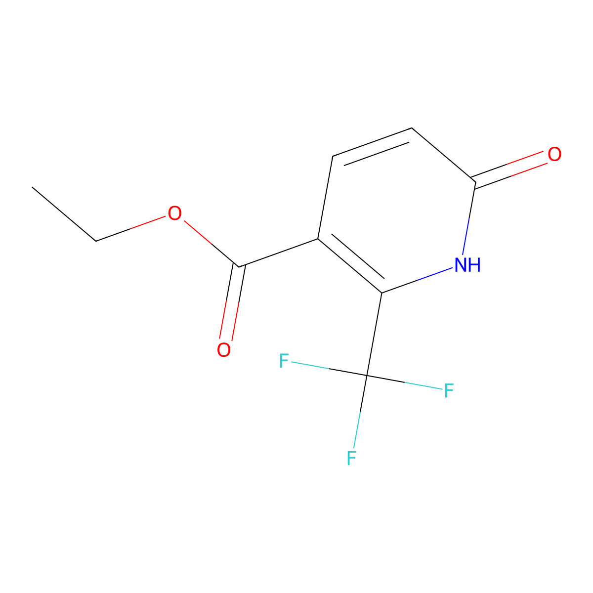 Ethyl 6-oxo-2-(trifluoromethyl)-1,6-dihydropyridine-3-carboxylate molecular structure, CAS 194673-13-7