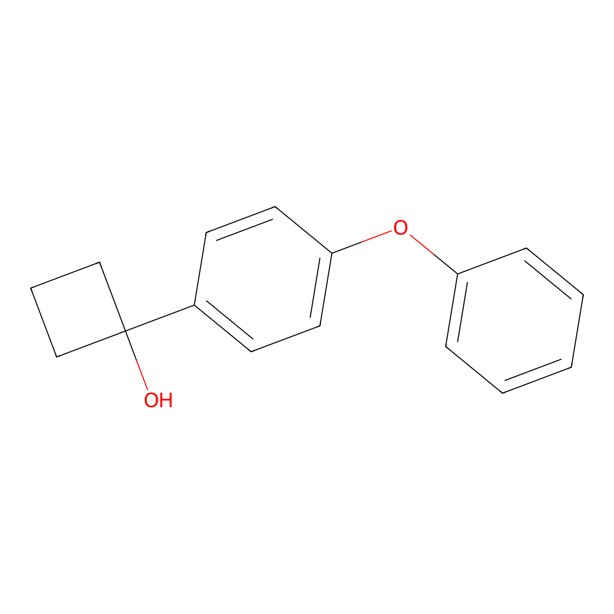 1-(4-Phenoxyphenyl)cyclobutanol molecular structure, CAS 1946772-81-1