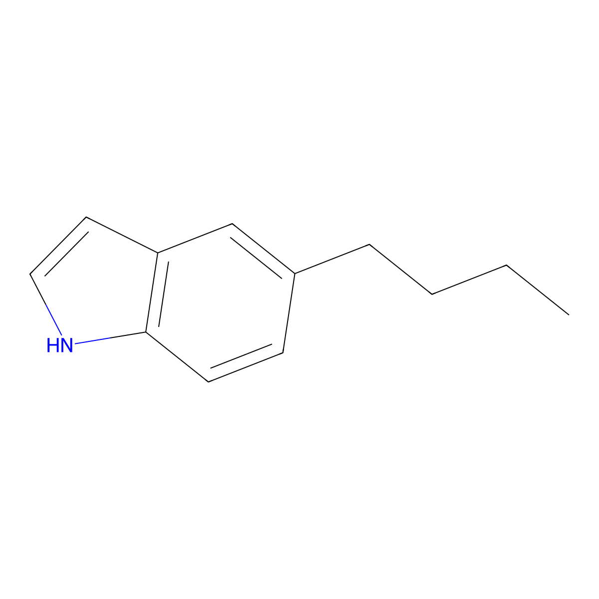 5-butyl-1H-indole molecular structure, CAS 1946799-48-9