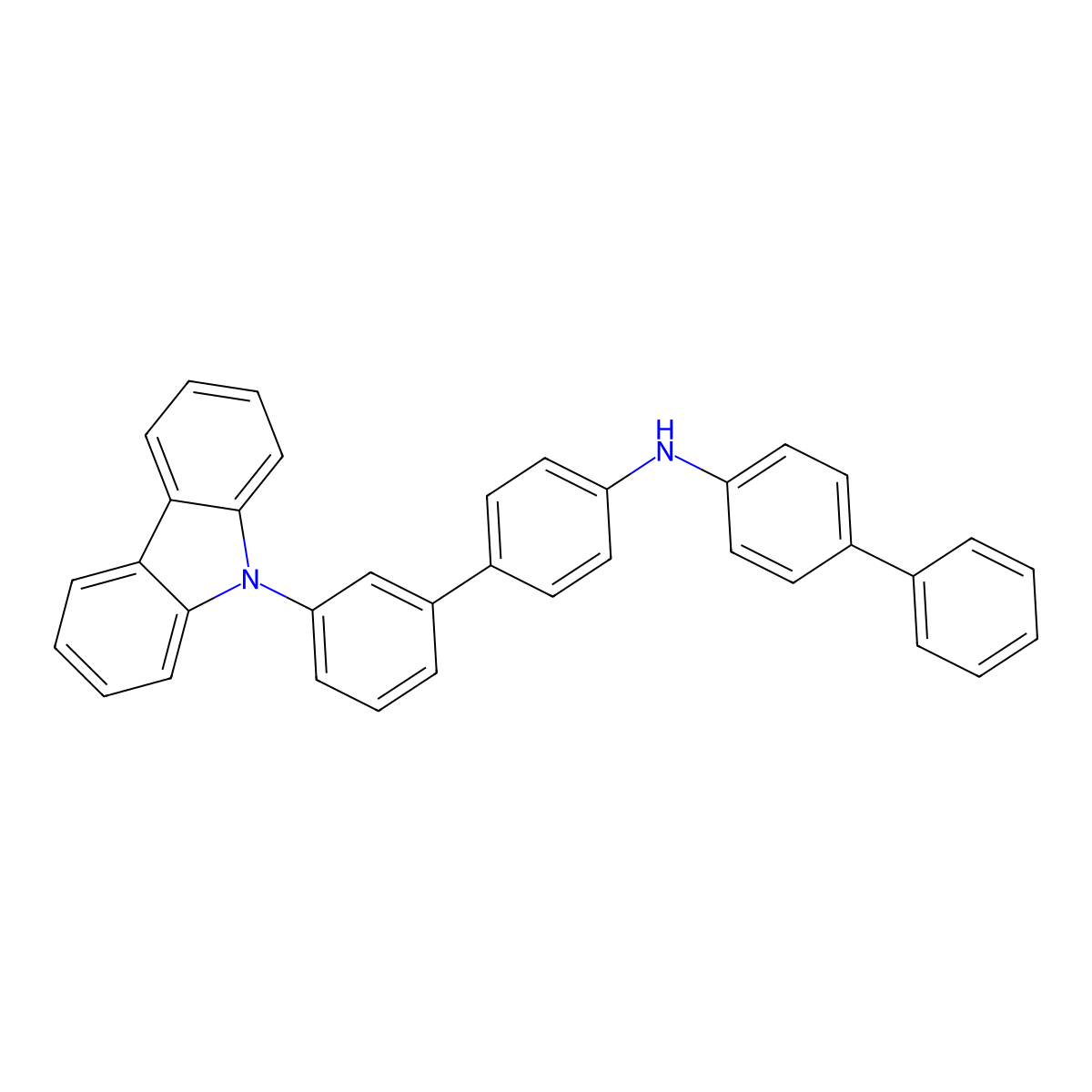 N-([1,1'-Biphenyl]-4-yl)-3'-(9H-carbazol-9-yl)-[1,1'-biphenyl]-4-amine molecular structure, CAS 1946806-94-5