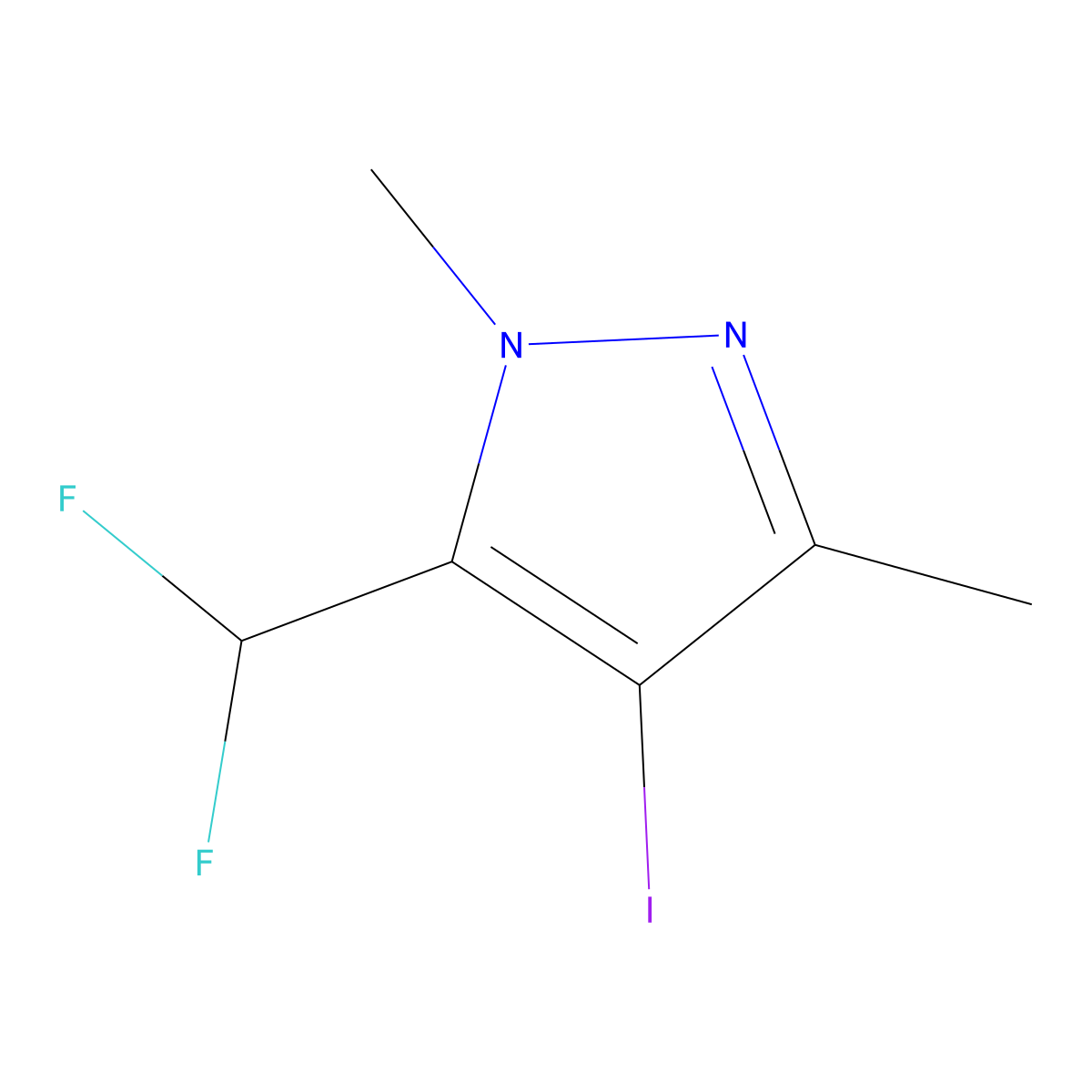 5-(Difluoromethyl)-4-iodo-1,3-dimethyl-1H-pyrazole molecular structure, CAS 1946812-14-1