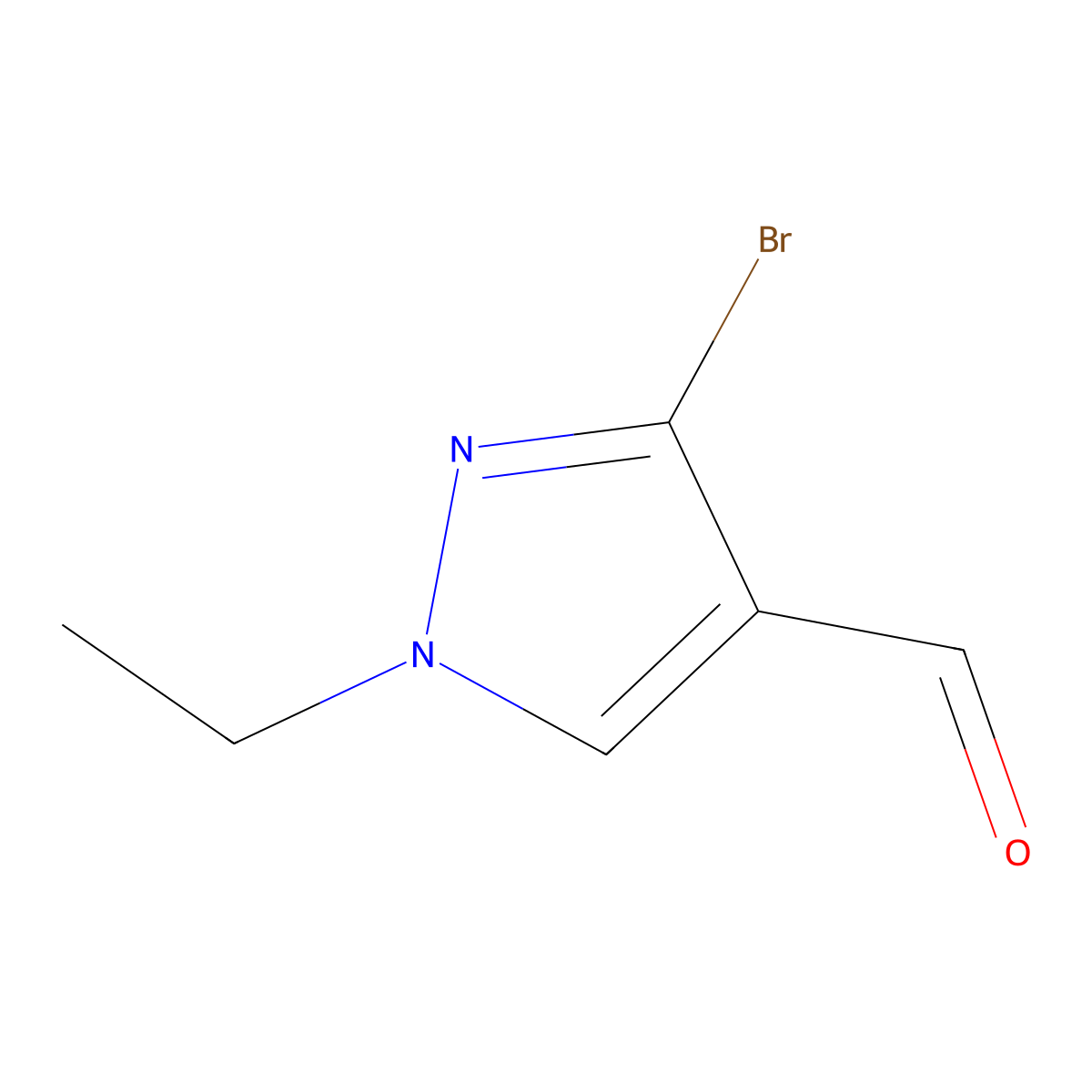 3-Bromo-1-ethyl-1H-pyrazole-4-carbaldehyde molecular structure, CAS 1946812-70-9