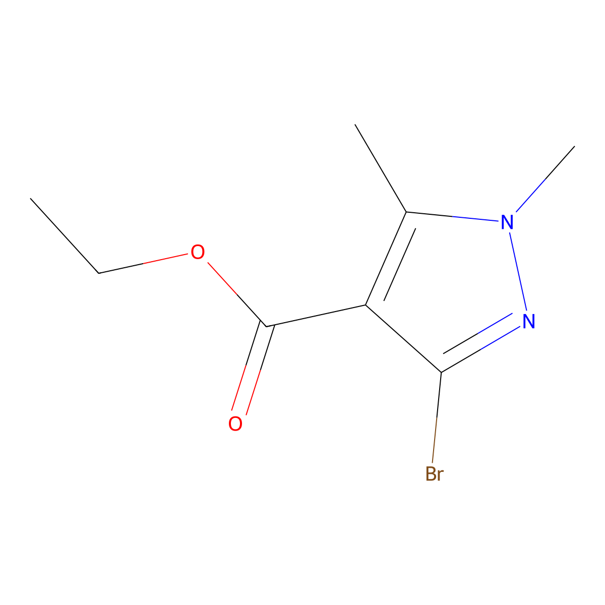 ethyl 3-bromo-1,5-dimethyl-1H-pyrazole-4-carboxylate molecular structure, CAS 1946812-83-4