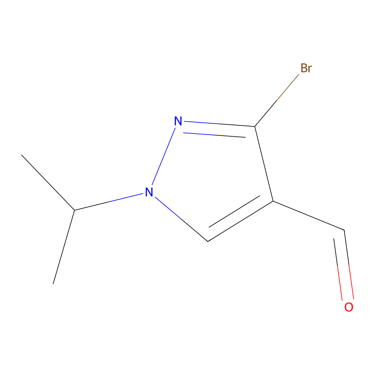 3-Bromo-1-(propan-2-yl)-1H-pyrazole-4-carbaldehyde molecular structure, CAS 1946813-61-1