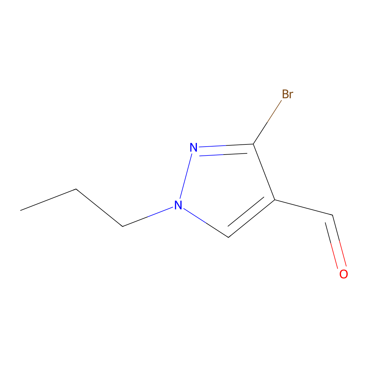 3-Bromo-1-propyl-1H-pyrazole-4-carbaldehyde molecular structure, CAS 1946823-44-4
