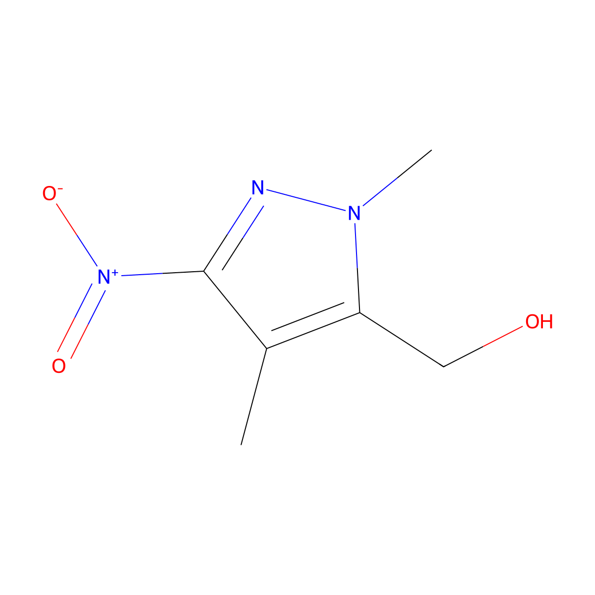 (1,4-Dimethyl-3-nitro-1H-pyrazol-5-yl)methanol molecular structure, CAS 1946823-75-1