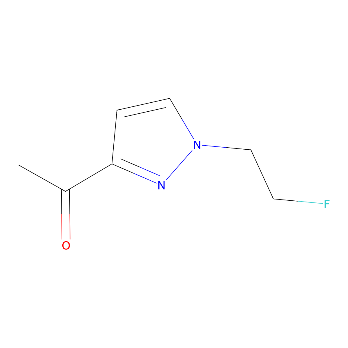 1-[1-(2-Fluoroethyl)-1H-pyrazol-3-yl]ethanone molecular structure, CAS 1946823-92-2