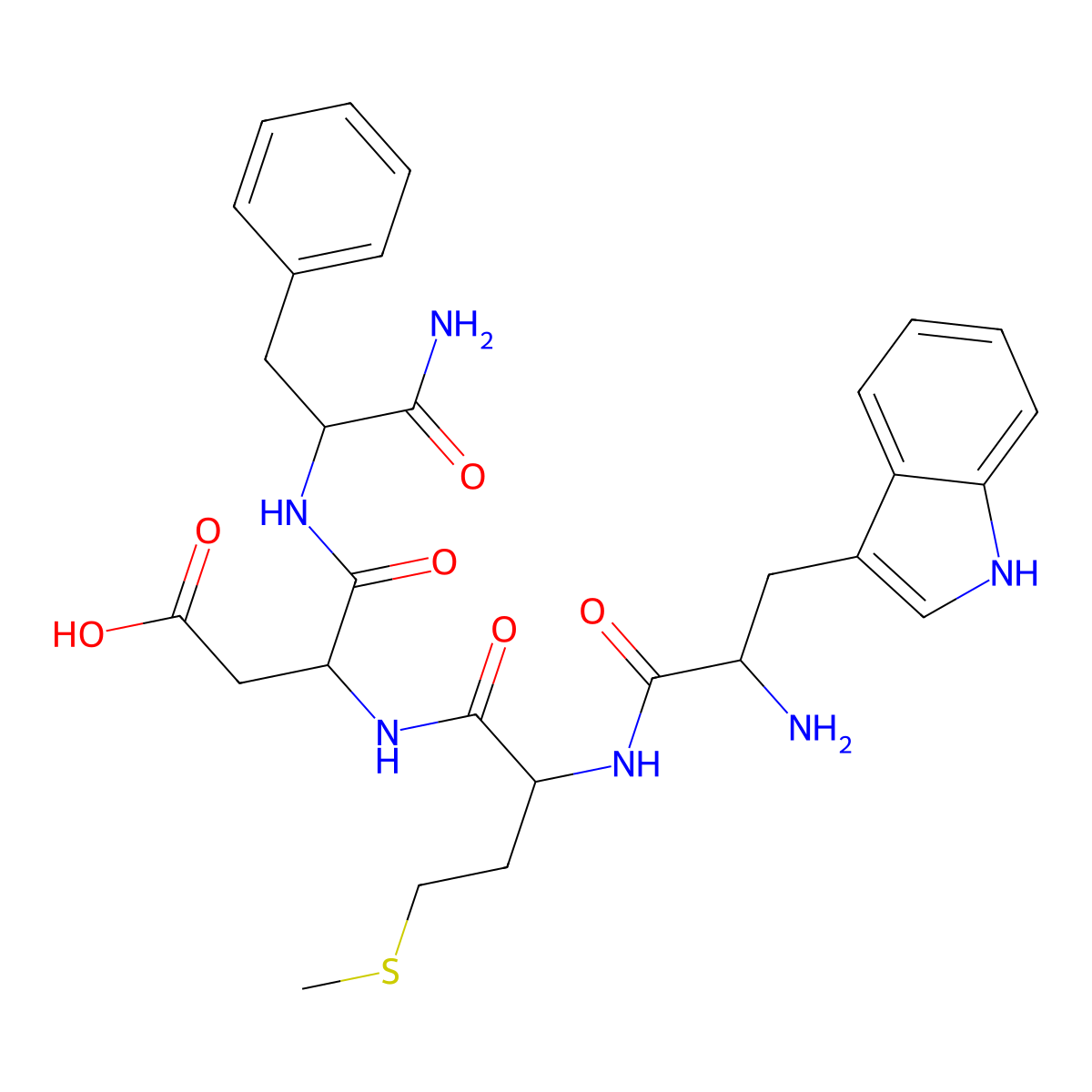 Tetragastrin molecular structure, CAS 1947-37-1