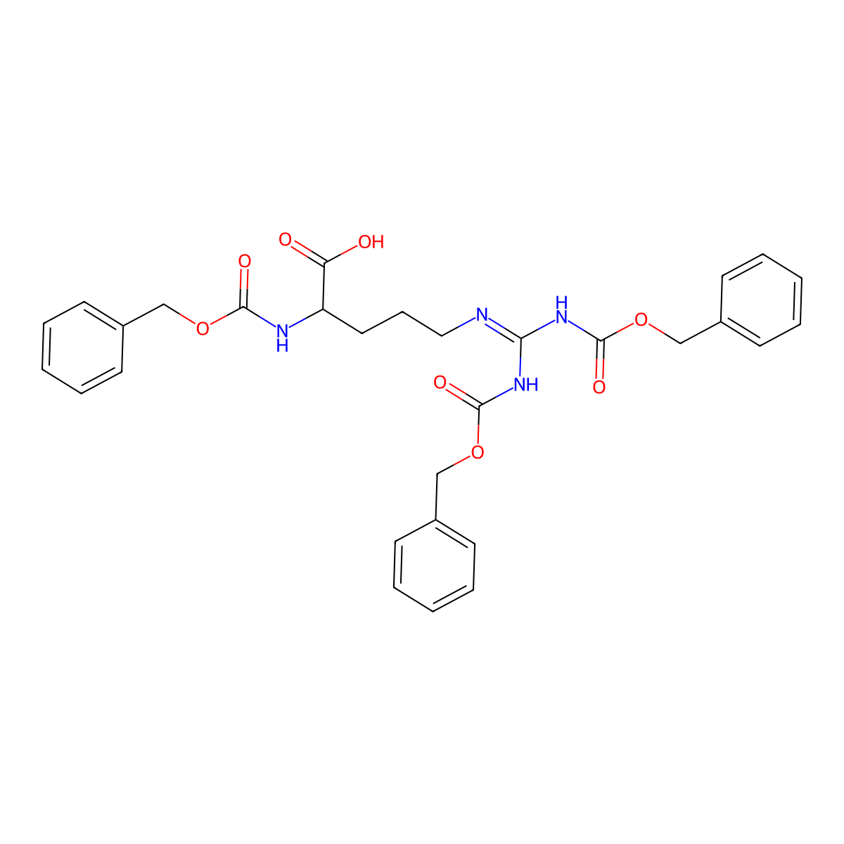 Z-D-Arg(Cbz)2-OH molecular structure, CAS 1947-42-8