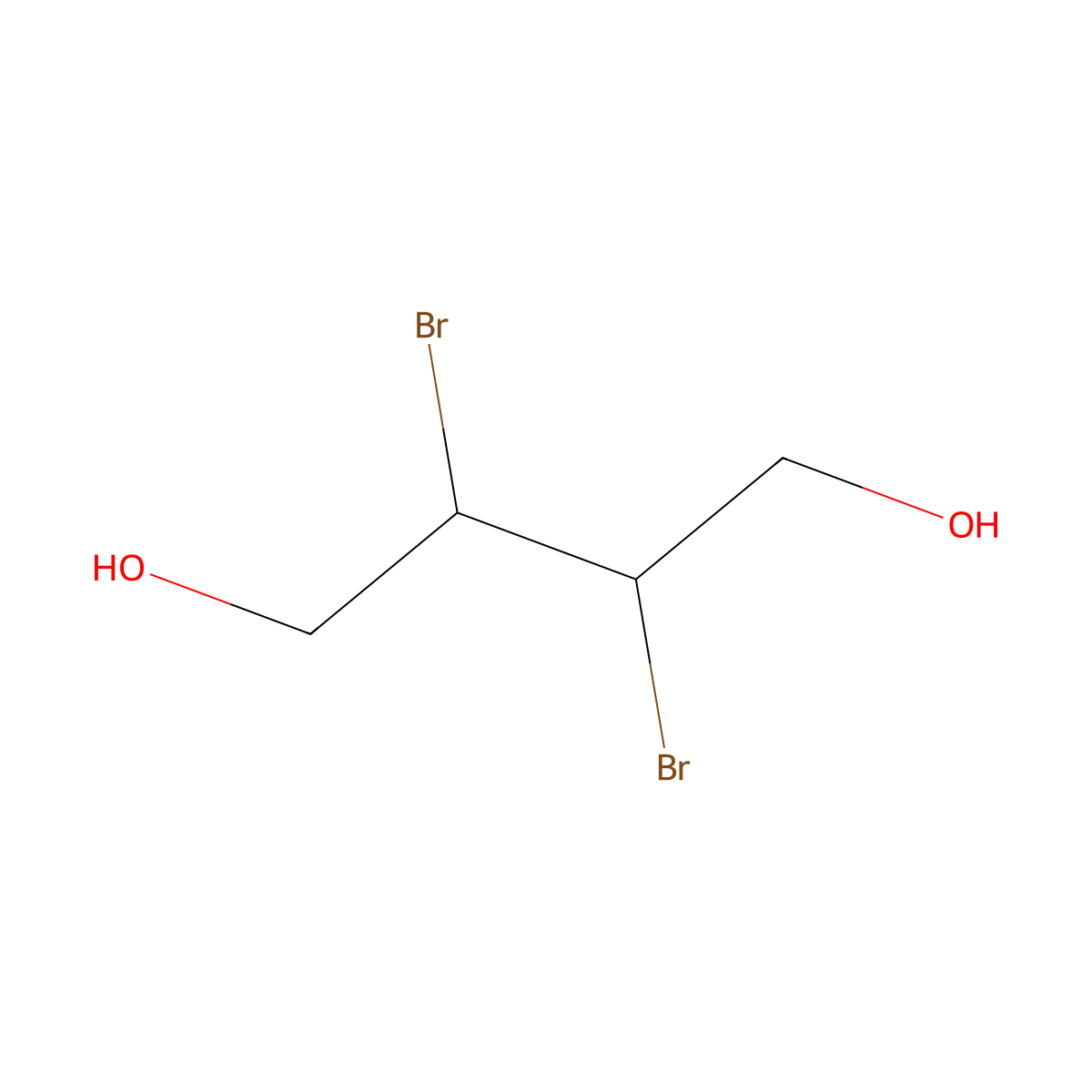 (2R,3R)-rel-2,3-Dibromobutane-1,4-diol molecular structure, CAS 1947-58-6