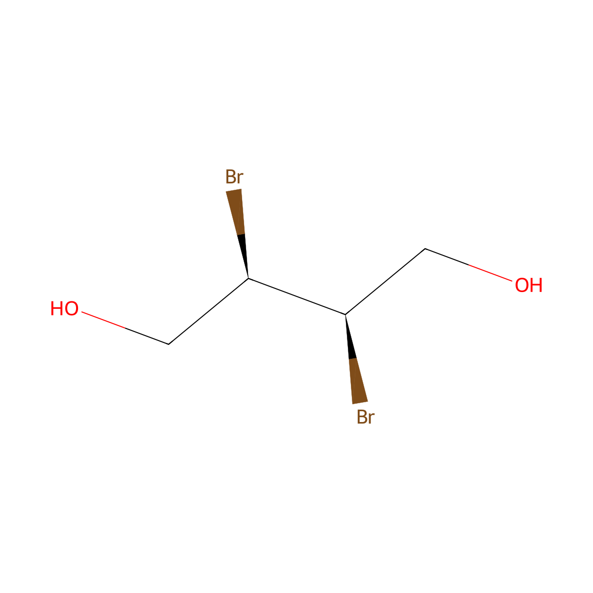 (2R,3R)-rel-2,3-Dibromobutane-1,4-diol molecular structure, CAS 1947-58-6