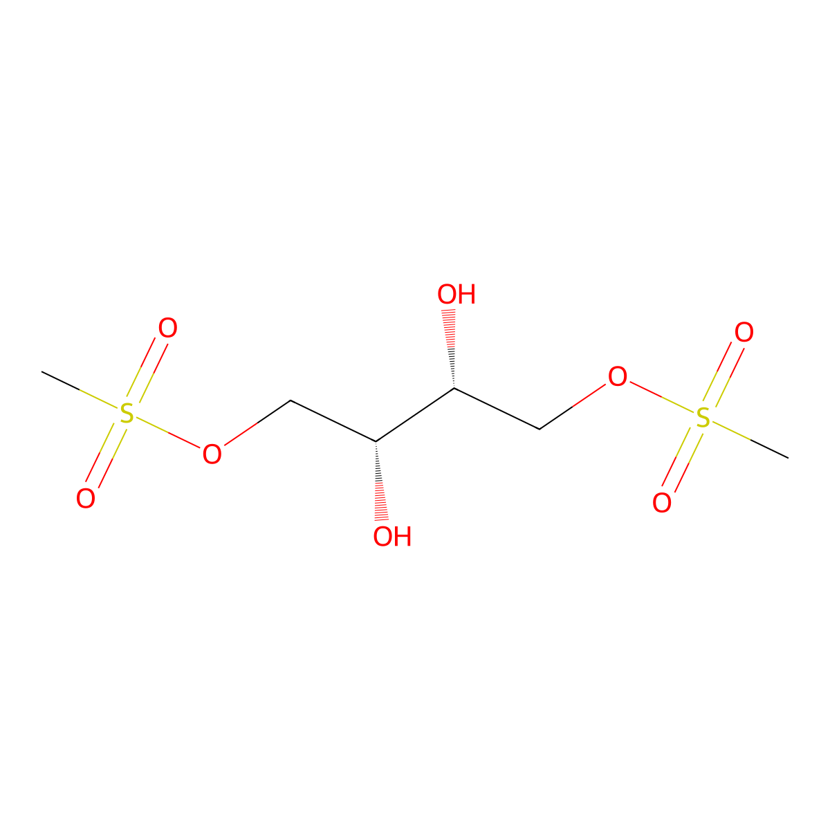 D-Threitol-1,4-bis(methanesulfonate) molecular structure, CAS 1947-62-2