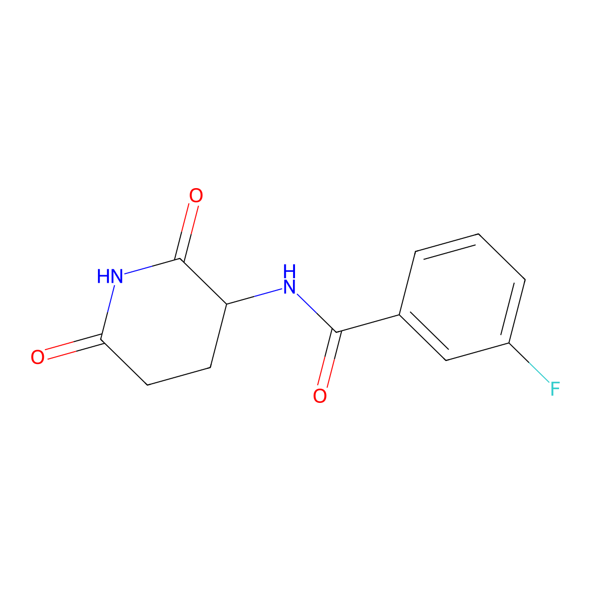 N-(2,6-dioxopiperidin-3-yl)-3-fluorobenzamide molecular structure, CAS 194712-27-1