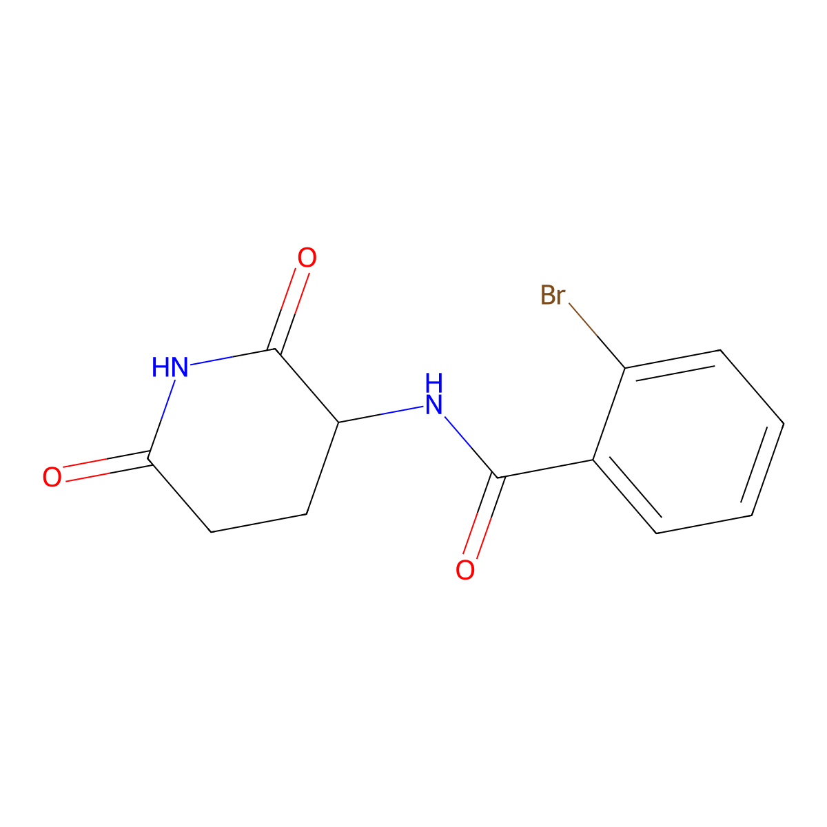 2-bromo-N-(2,6-dioxopiperidin-3-yl)benzamide molecular structure, CAS 194712-31-7