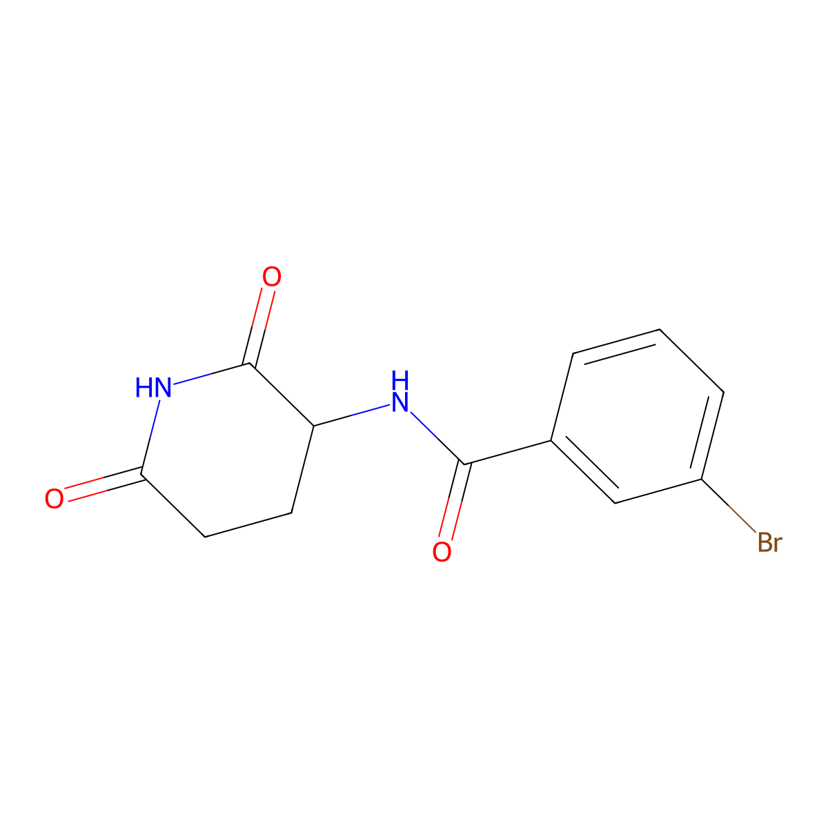 3-bromo-N-(2,6-dioxopiperidin-3-yl)benzamide molecular structure, CAS 194712-32-8