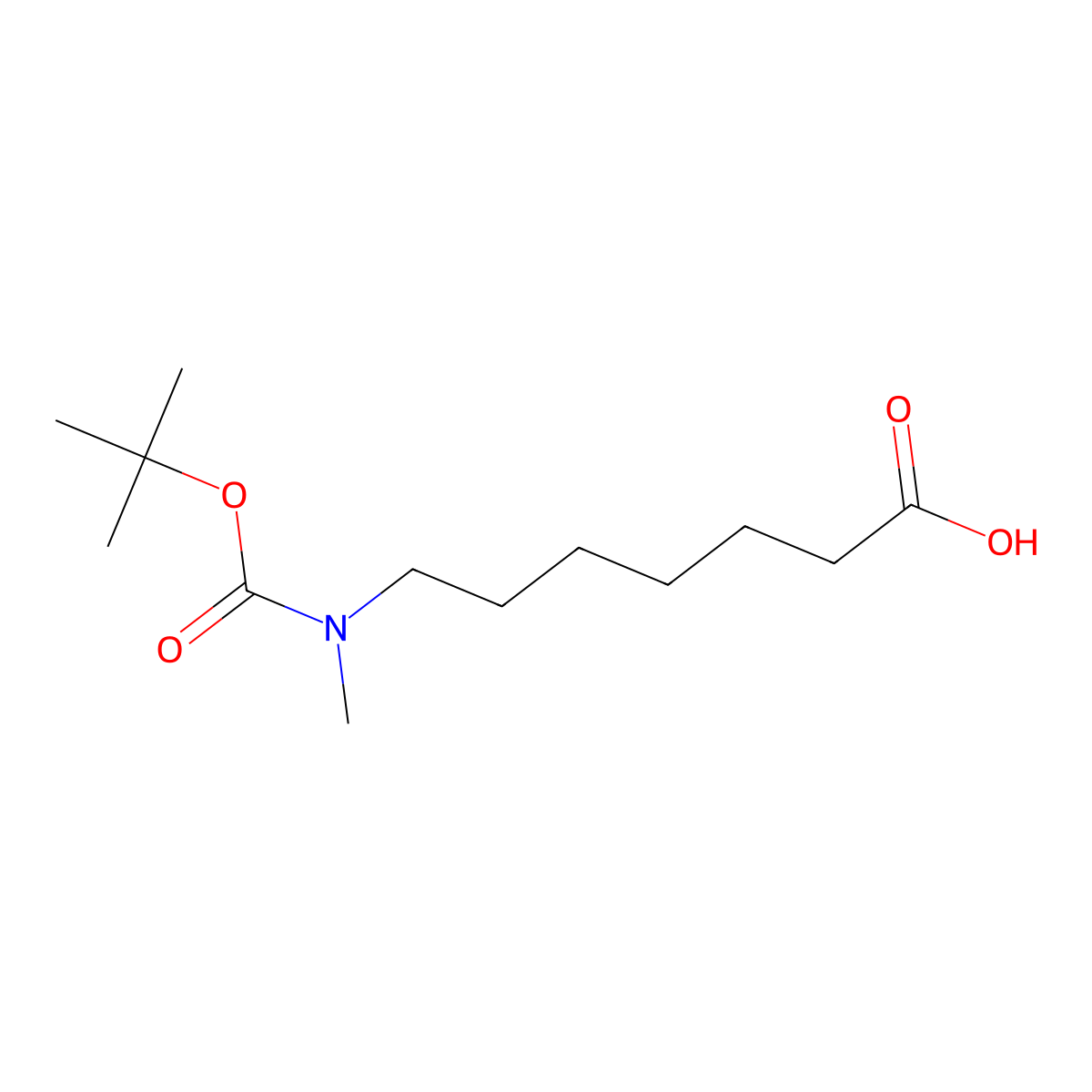 N-Boc-7-(methylamino)heptanoic acid molecular structure, CAS 194718-11-1