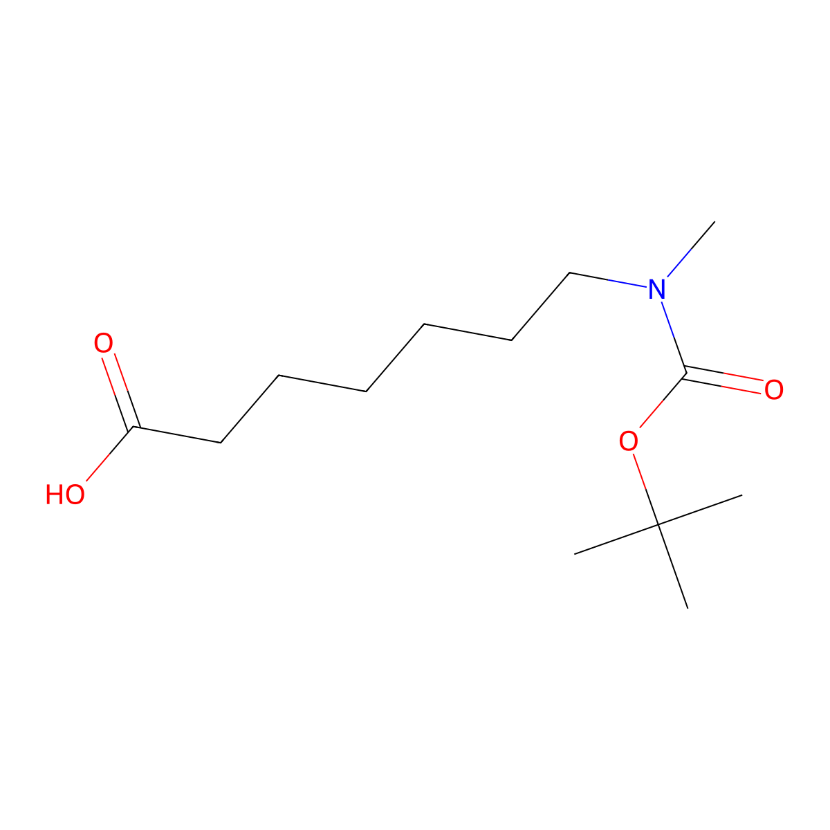 N-Boc-7-(methylamino)heptanoic acid molecular structure, CAS 194718-11-1