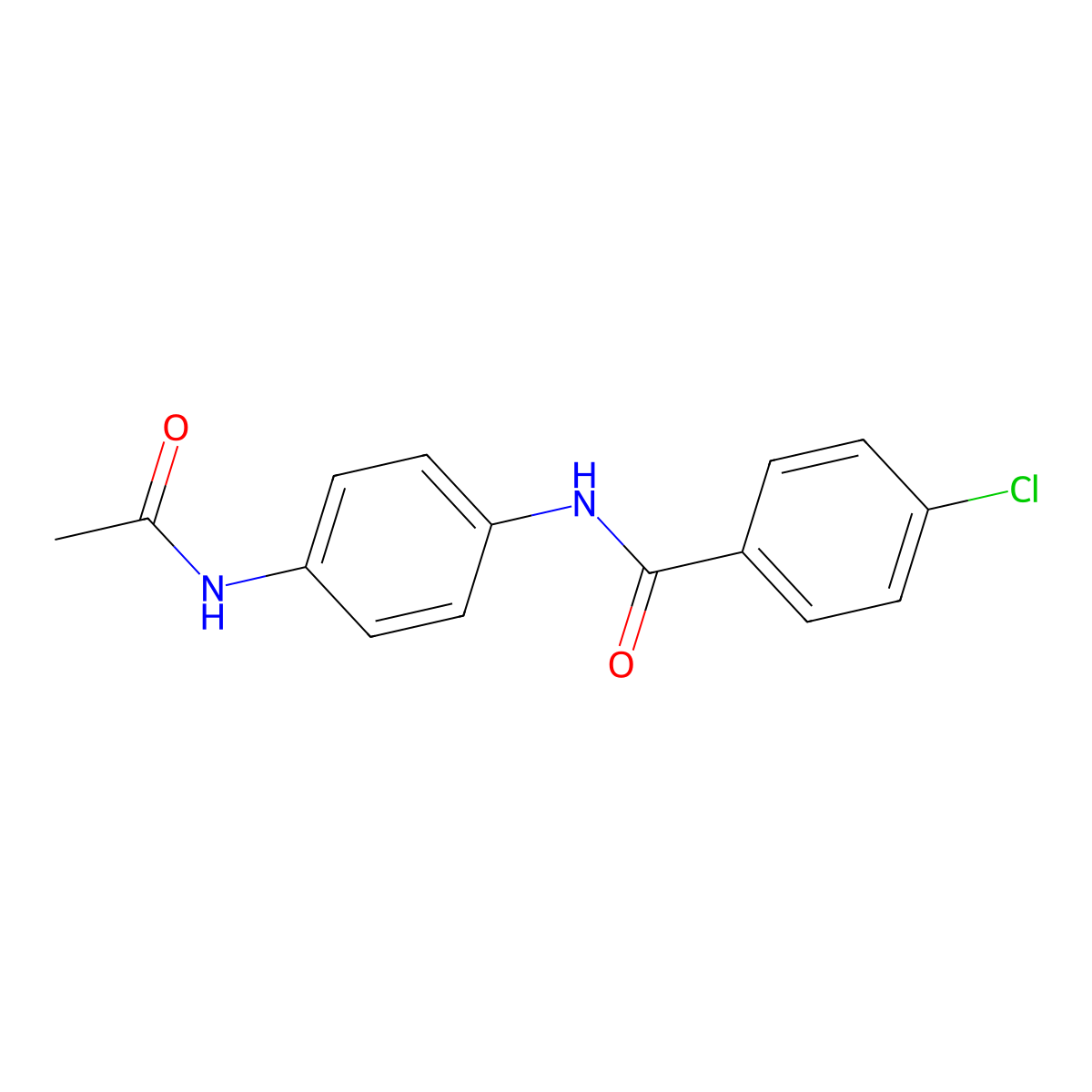 N-[4-(acetylamino)phenyl]-4-chlorobenzamide molecular structure, CAS 194722-89-9