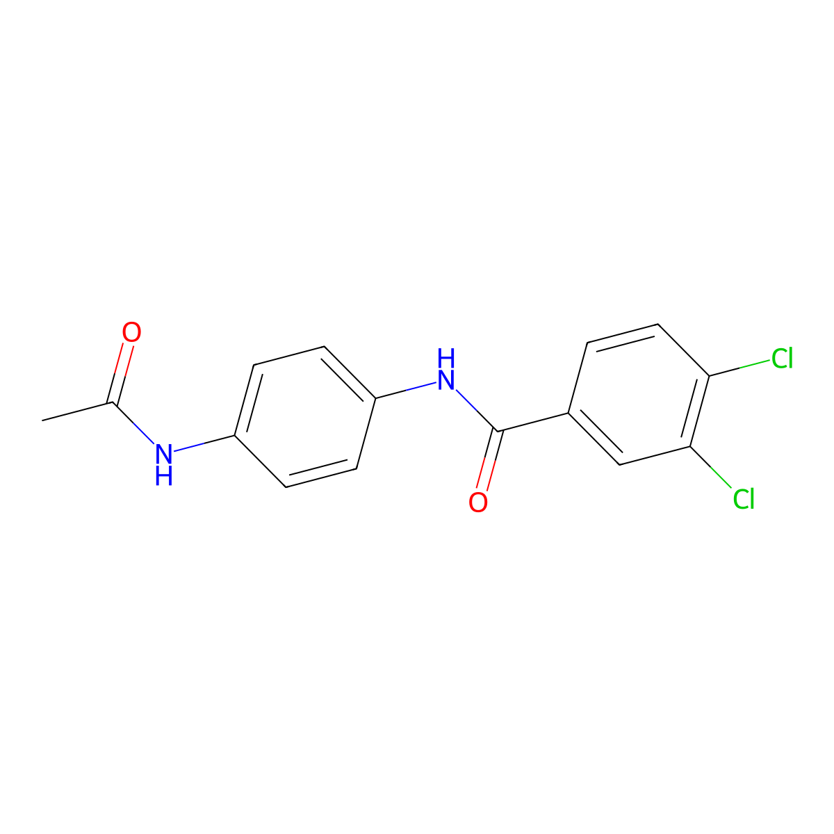 N-[4-(acetylamino)phenyl]-3,4-dichlorobenzamide molecular structure, CAS 194722-96-8