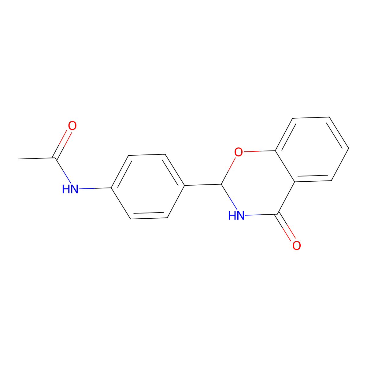 N-[4-(4-oxo-2,3-dihydro-1,3-benzoxazin-2-yl)phenyl]acetamide molecular structure, CAS 194723-59-6