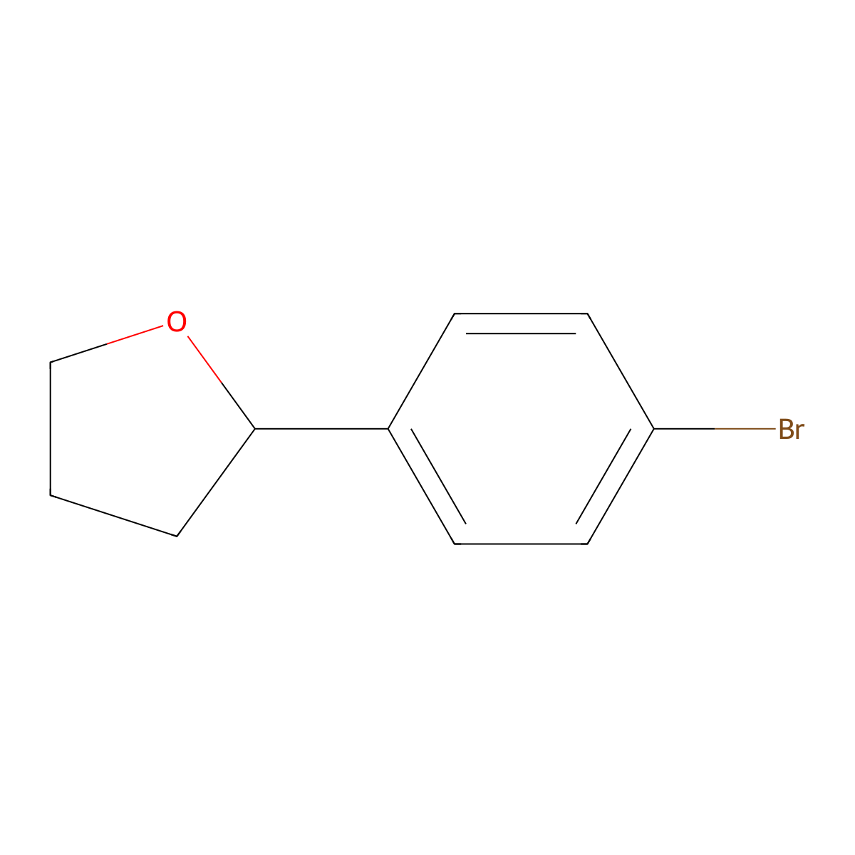 2-(4-Bromophenyl)oxolane molecular structure, CAS 194725-15-0