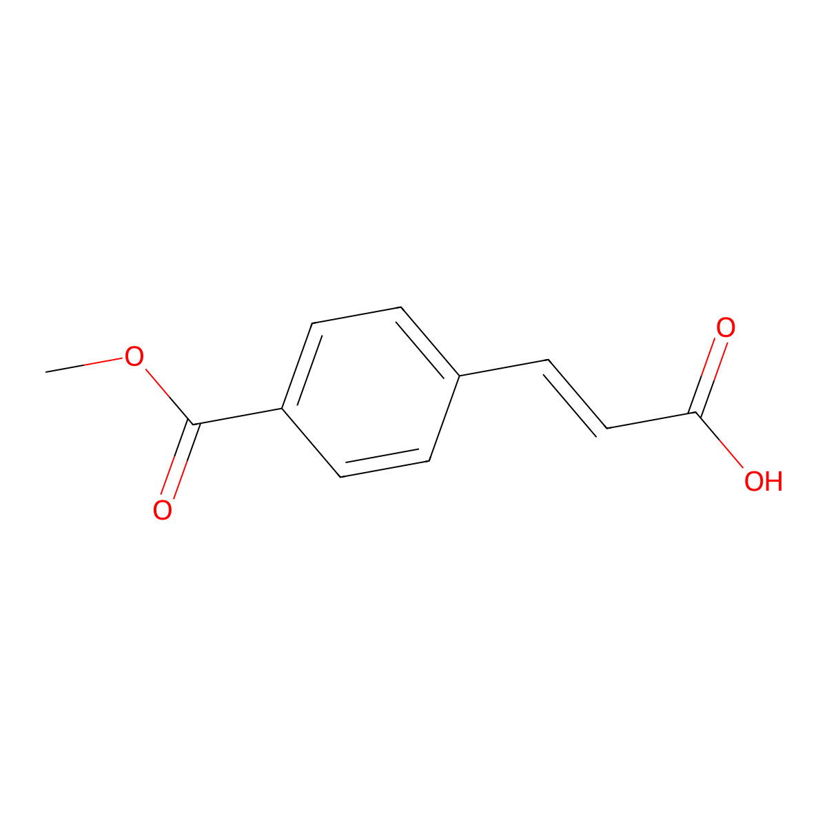 Benzoic acid, 4-(2-carboxyethenyl)-, methyl ester molecular structure, CAS 19473-96-2