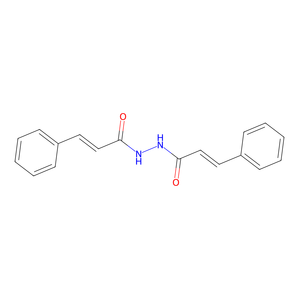 3-phenyl-N'-(3-phenylprop-2-enoyl)prop-2-enehydrazide molecular structure, CAS 19473-98-4