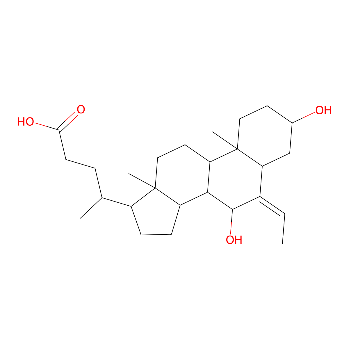 6-Ethylidene obeticholic acid molecular structure, CAS 1947343-07-8