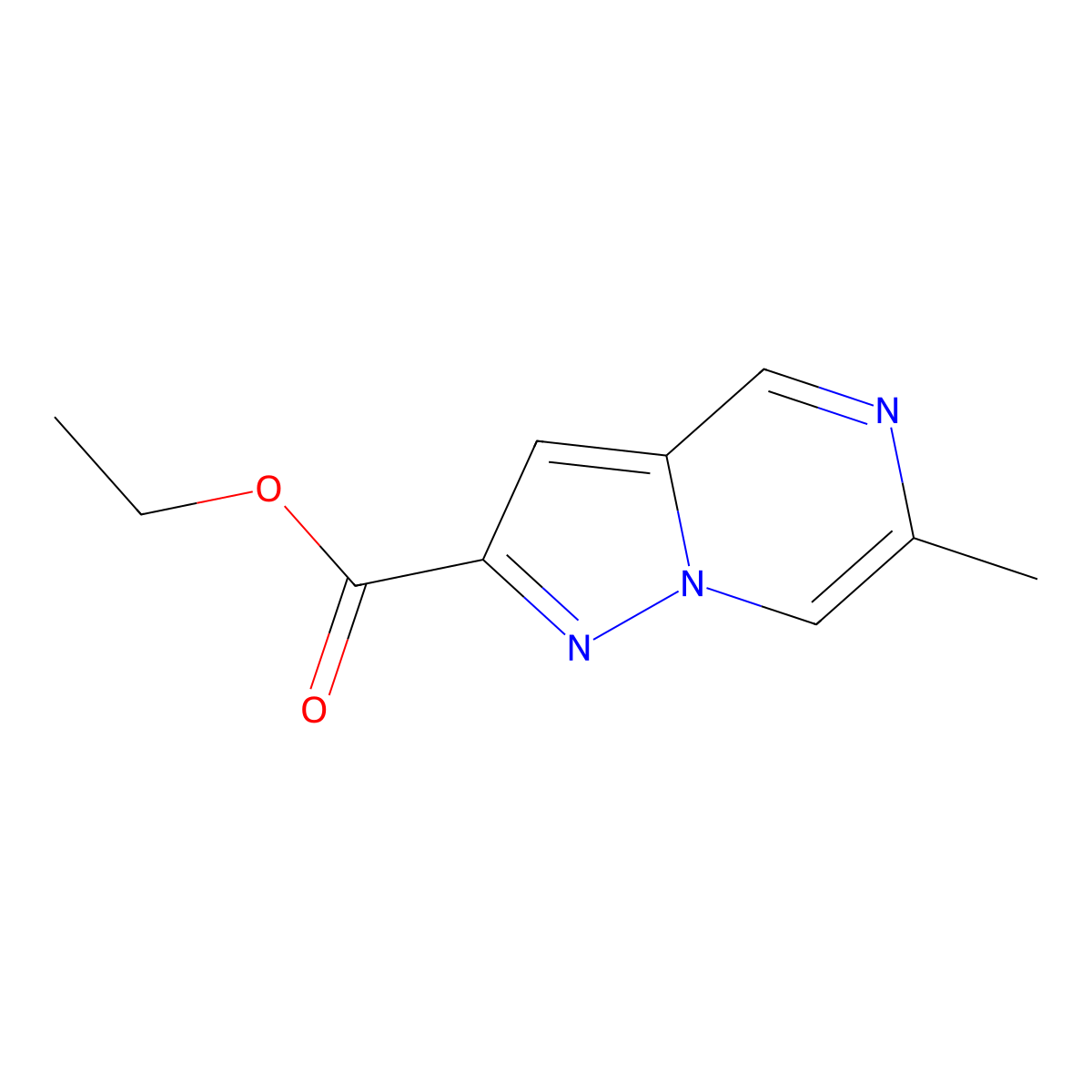 Ethyl 6-methylpyrazolo[1,5-a]pyrazine-2-carboxylate molecular structure, CAS 1947395-73-4