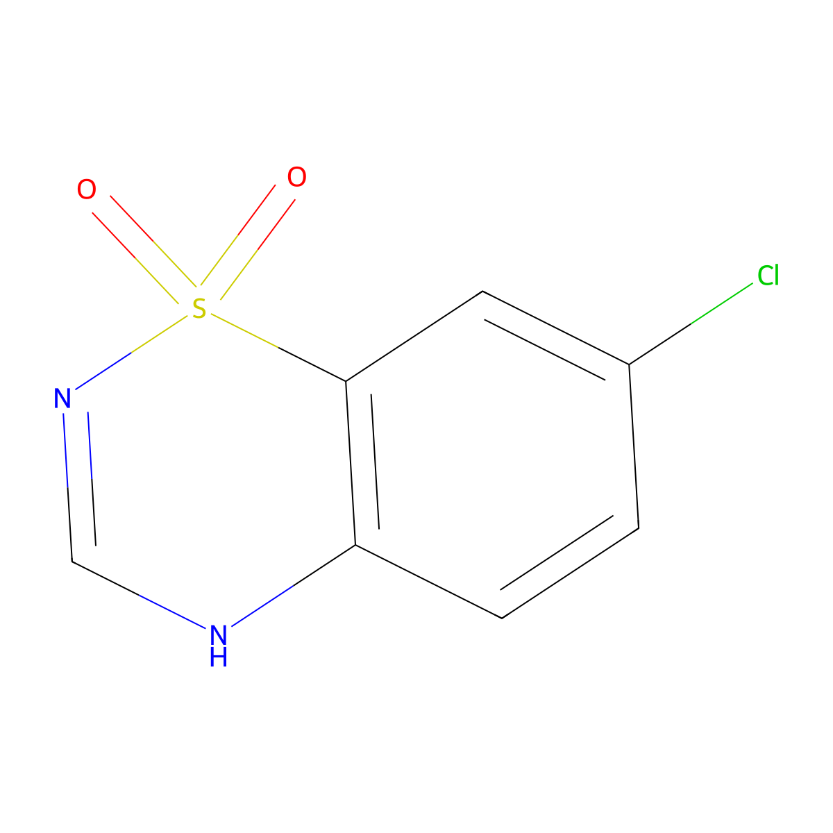 7-Chloro-4H-benzo[e][1,2,4]thiadiazine 1,1-dioxide molecular structure, CAS 19477-12-4