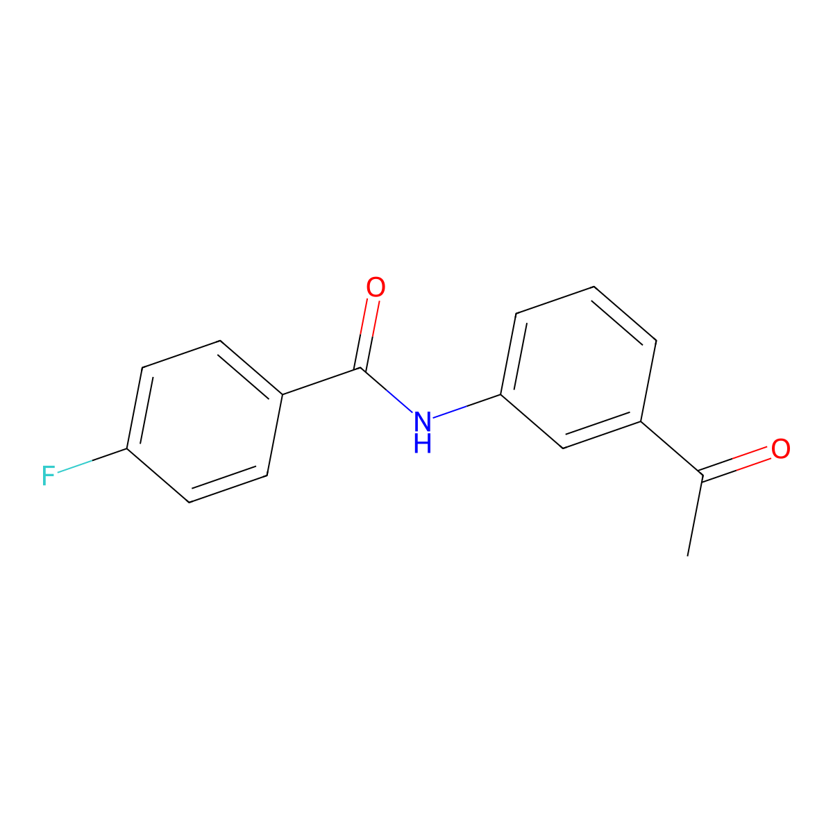 N-(3-acetylphenyl)-4-fluorobenzamide molecular structure, CAS 194783-82-9