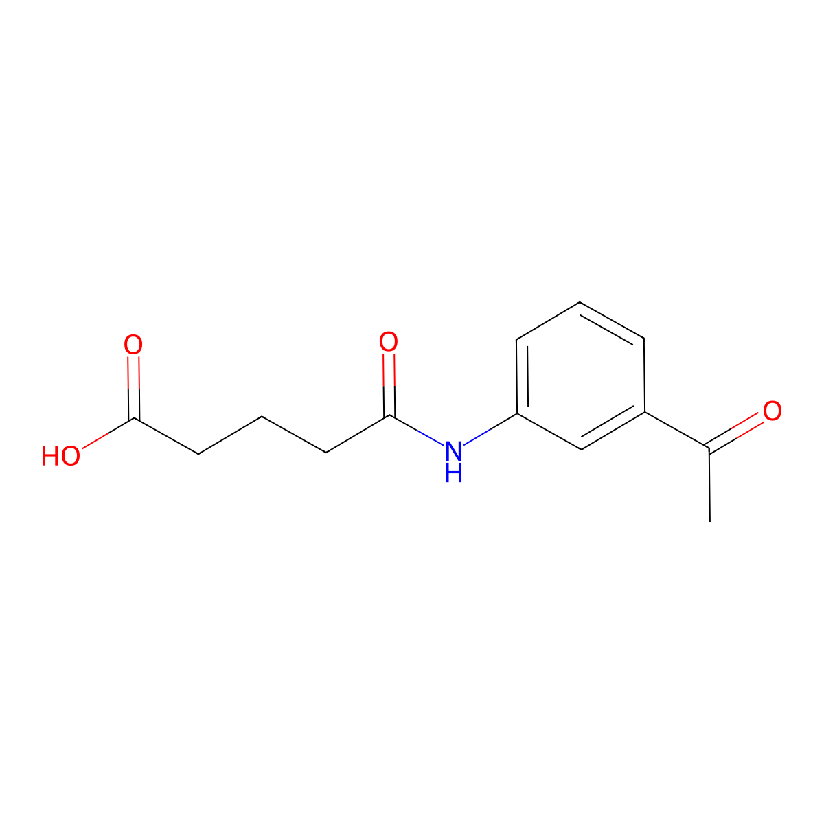 5-[(3-Acetylphenyl)amino]-5-oxopentanoic acid molecular structure, CAS 194784-50-4