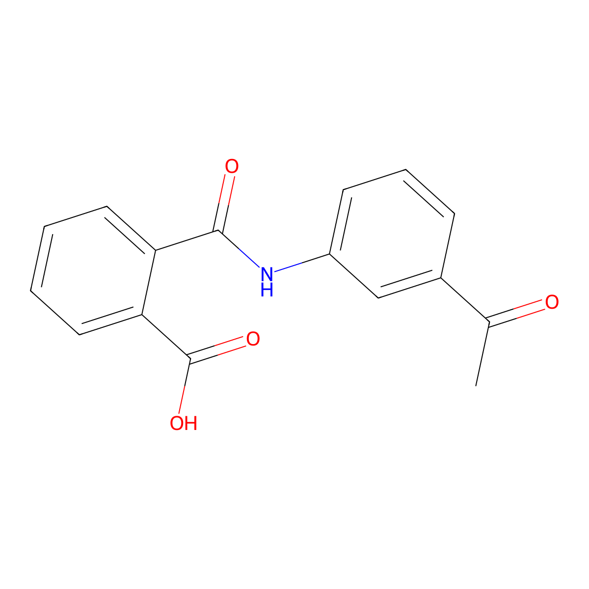 2-[(3-Acetylphenyl)carbamoyl]benzoic acid molecular structure, CAS 194784-73-1