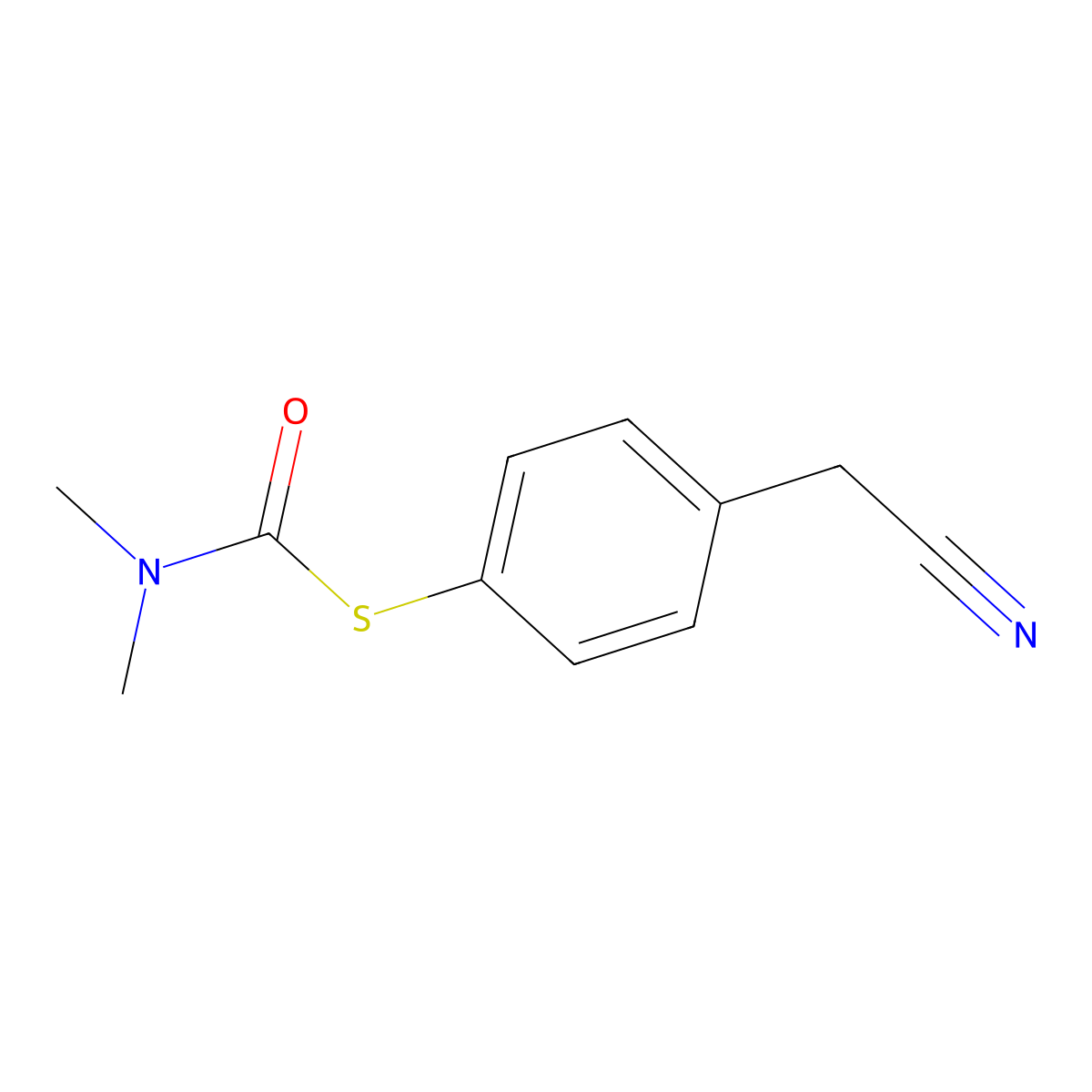 1-{[4-(cyanomethyl)phenyl]sulfanyl}-N,N-dimethylformamide molecular structure, CAS 194792-49-9