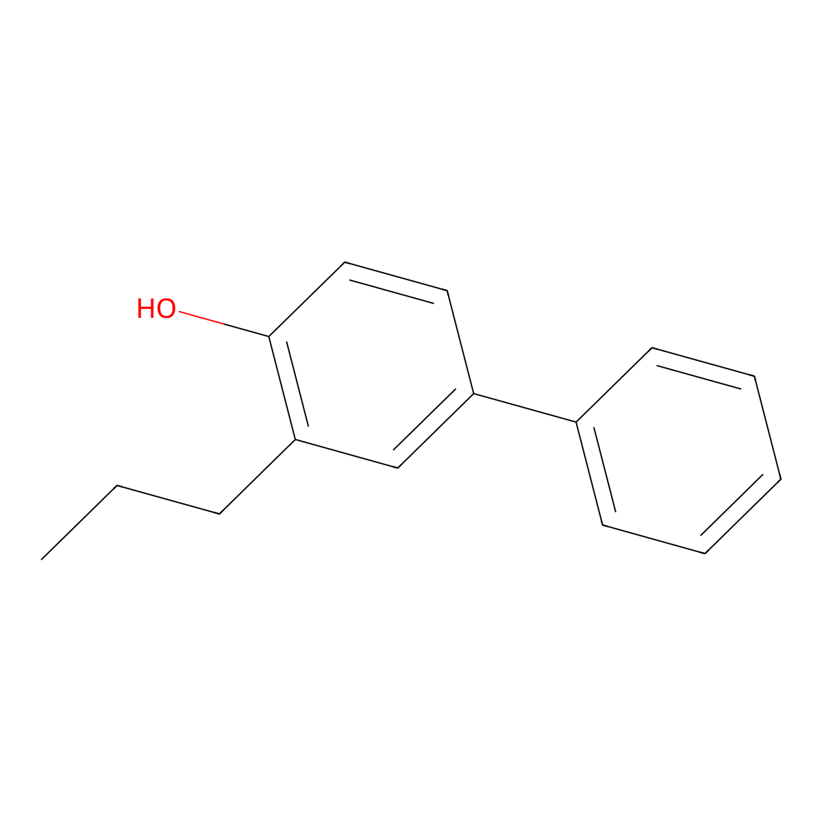 4-Hydroxy-3-propyl-biphenyl molecular structure, CAS 194792-75-1
