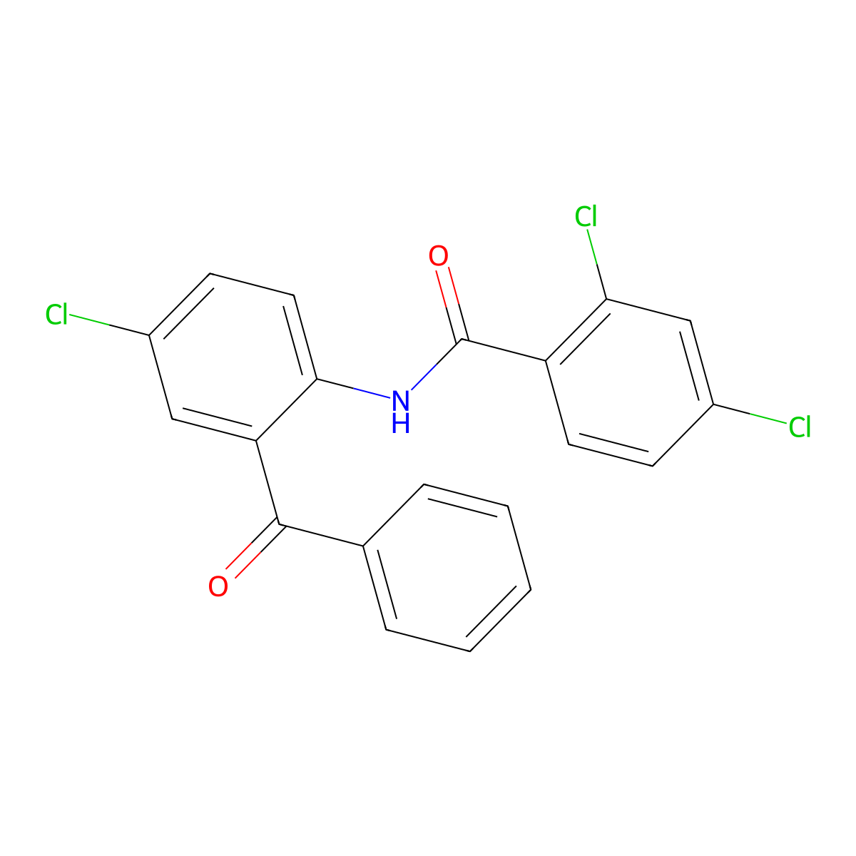 2,4-dichloro-N-[4-chloro-2-(phenylcarbonyl)phenyl]benzamide molecular structure, CAS 194797-89-2