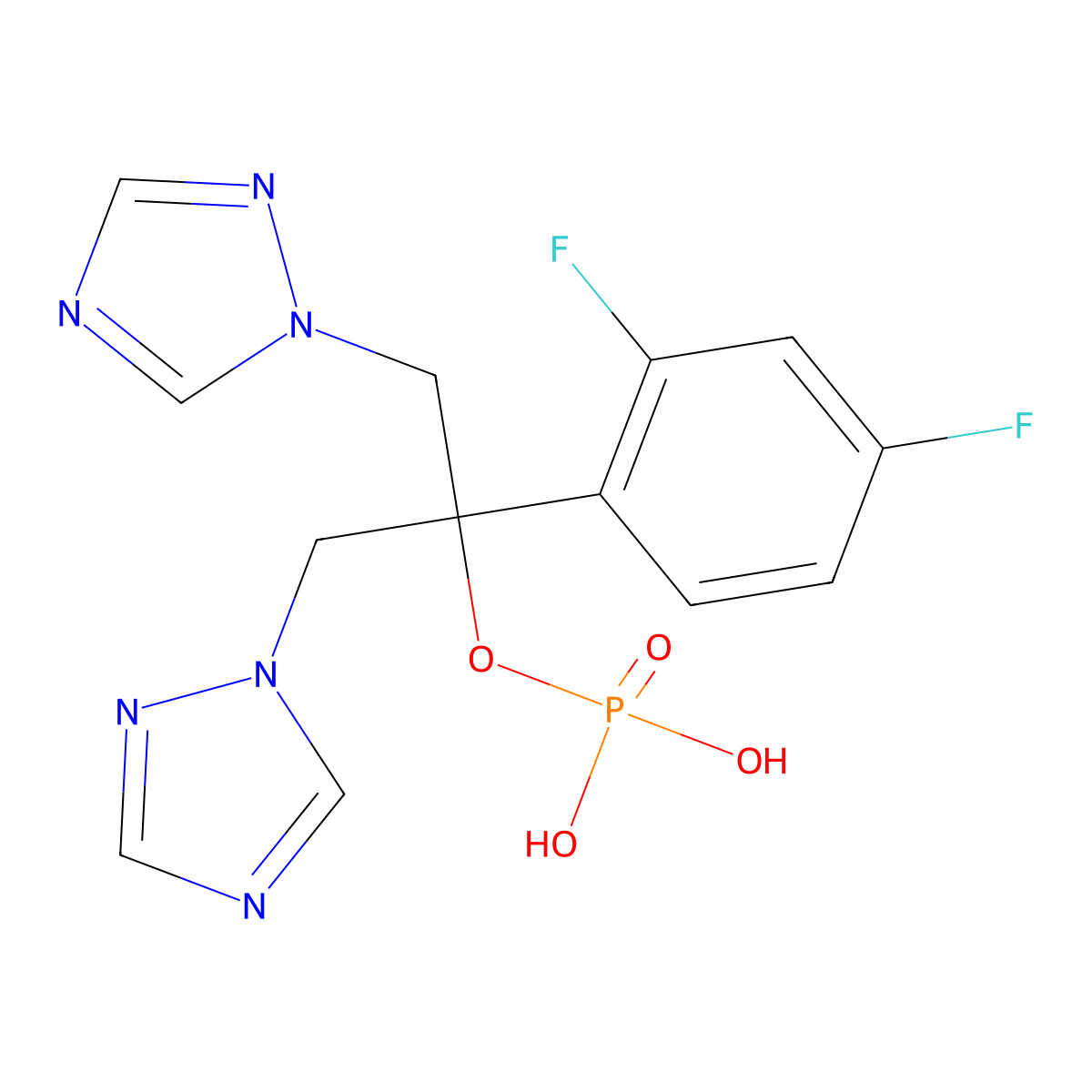 Fosfluconazole molecular structure, CAS 194798-83-9