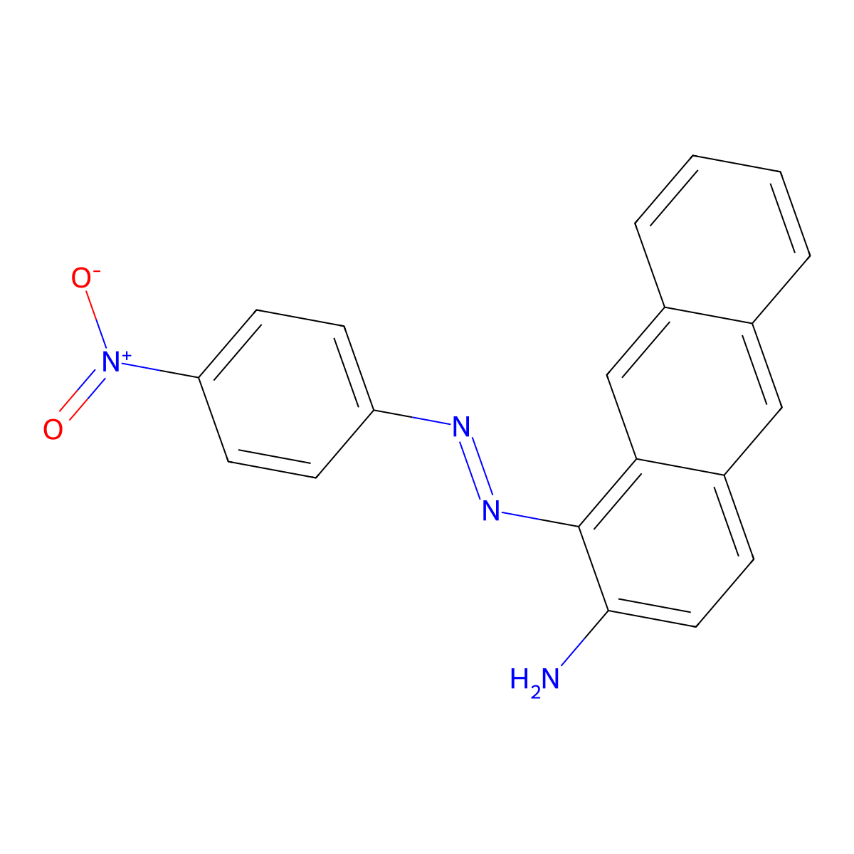 2-Amino-1-(4-nitrophenylazo)anthracene molecular structure, CAS 194799-33-2