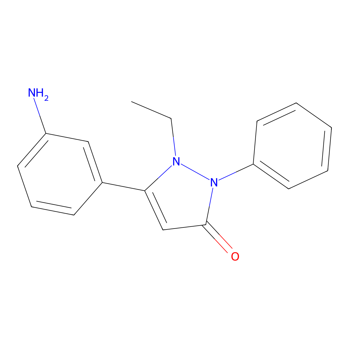 3-(3-Aminophenyl)-2-ethyl-1-phenyl-3-pyrazolin-5-one molecular structure, CAS 194799-53-6