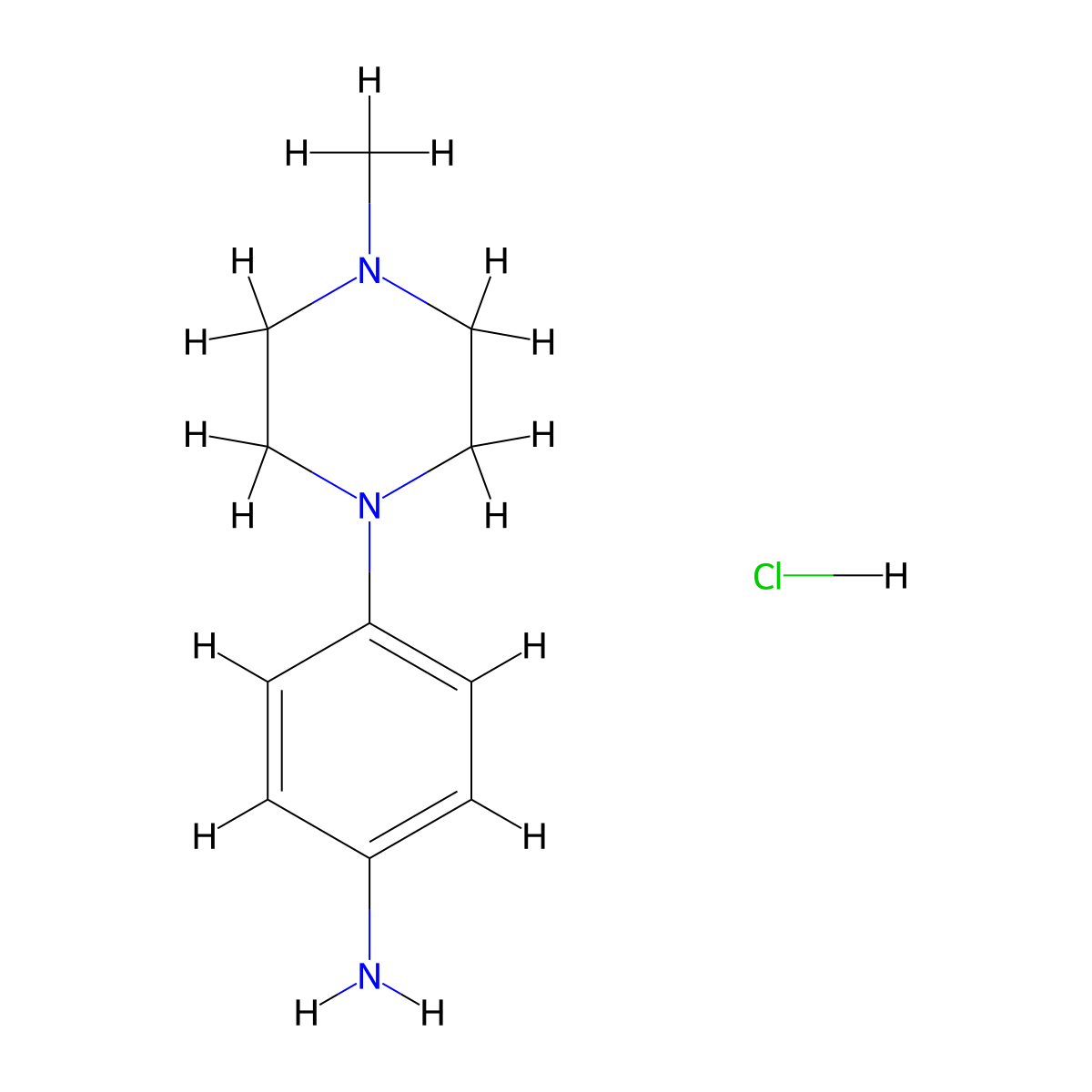 4-(4-Methylpiperazin-1-yl)aniline hydrochloride molecular structure, CAS 194799-59-2