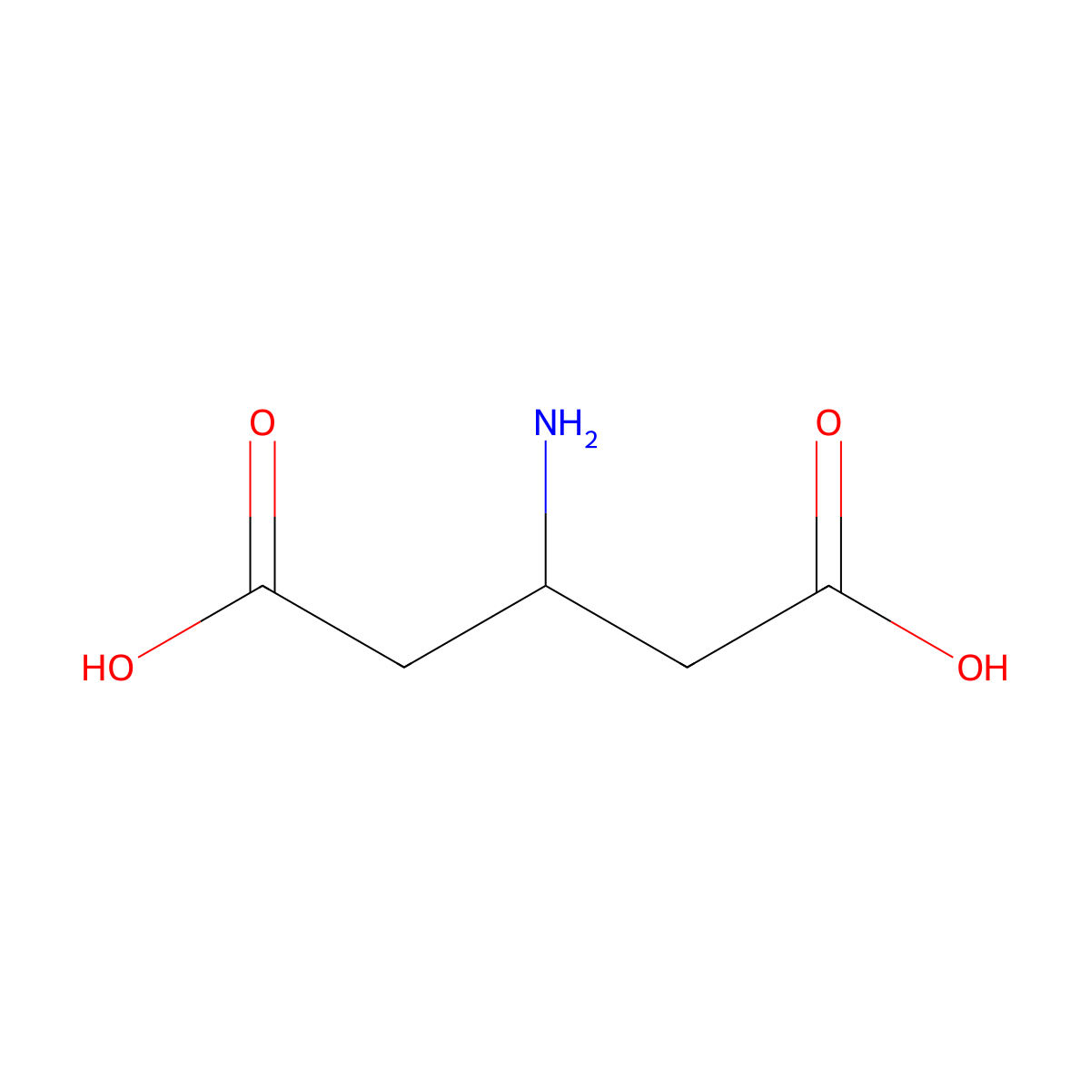 3-Aminopentanedioic acid molecular structure, CAS 1948-48-7