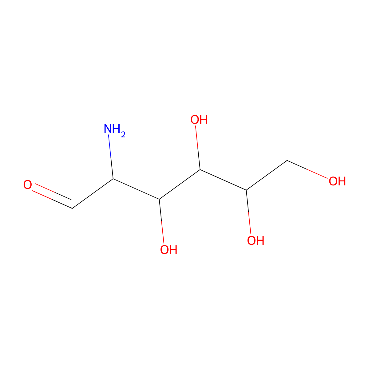 aldehydo-D-galactosamine molecular structure, CAS 1948-54-5