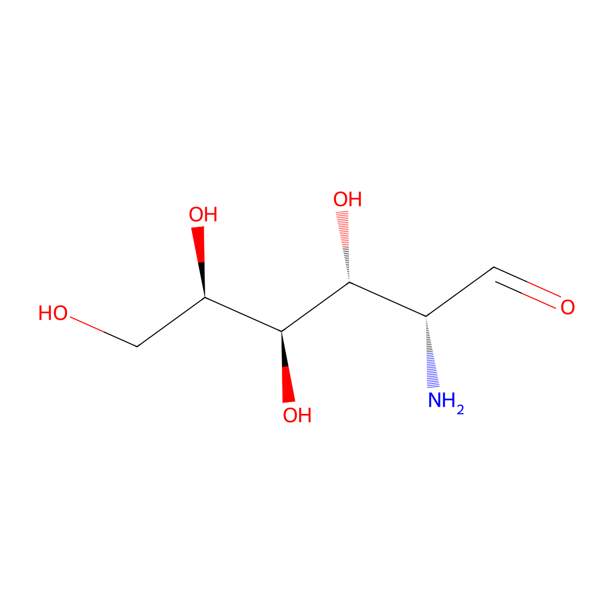 aldehydo-D-galactosamine molecular structure, CAS 1948-54-5